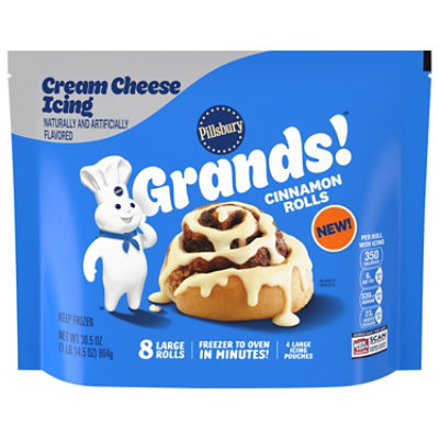 Pillsbury Grands Cinnamon Rolls With Cream Cheese Icing, 8 Ct , 30.5 Oz - 30.5 OZ - Image 2