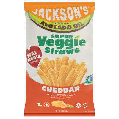 Jackson's Super Veggie Straws Cheddar Avocado Oil  - 5 Oz