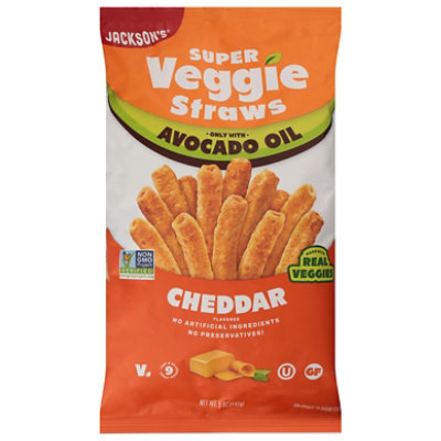Jackson's Super Veggie Straws Cheddar Avocado Oil  - 5 Oz - Image 1