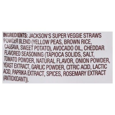 Jackson's Super Veggie Straws Cheddar Avocado Oil  - 5 Oz - Image 4