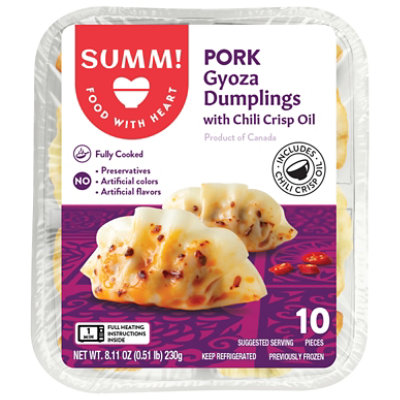 Summ Pork Gyoza With Chili Oil - 8.11 Oz