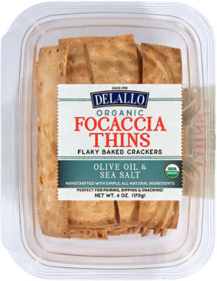 DeLallo Sea Salt Focaccia Thins - 6 Oz - Image 1