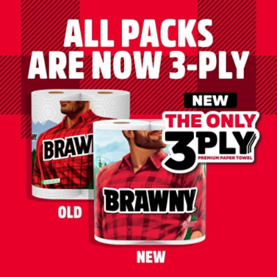 Brawny Tear-a-square Paper Towel 12 Double Rolls - 12 RL - Image 3