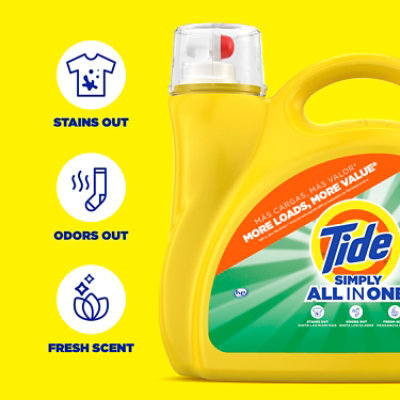 Tide Simply All In One Liquid Detergent Daybreak Fresh - 182 Fl. Oz. - Image 5