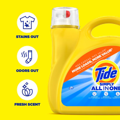 Tide Simply All In One Liquid Detergent Refreshing Breeze - 182 Fl. Oz. - Image 5
