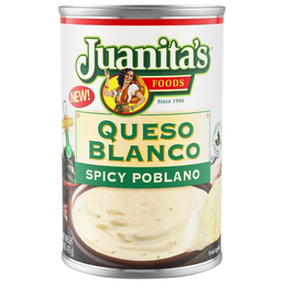 Juanita's Queso Blanco Spicy Poblano 15oz - 15 OZ - Image 2