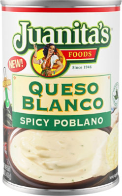 Juanita's Queso Blanco Spicy Poblano 15oz - 15 OZ - Image 1