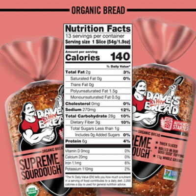 Daves Killer Bread Supreme Sourdough Sliced - 25 OZ - Image 5