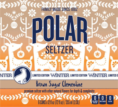 Polar Seltzer Brown Sugar Clementine - 6-12 Fl. Oz. - Image 5