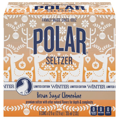 Polar Seltzer Brown Sugar Clementine - 6-12 Fl. Oz. - Image 1