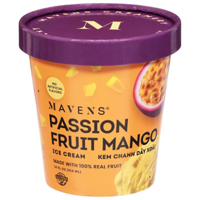 Mavens Creamery Passion Fruit Mango Ice Cream - 14 Fl. Oz. - Image 1