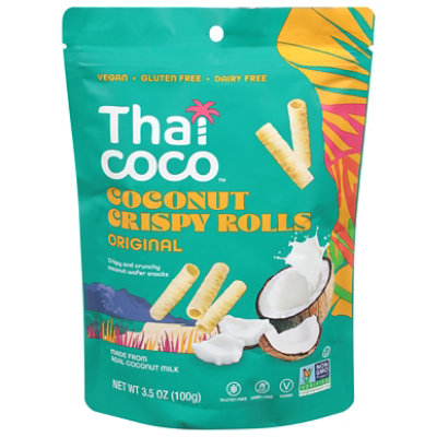 Thai Coco Crispy Rolls Coconut Original - 3.53 Oz - Image 2