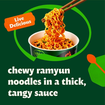 Bibigo Cup Ramyun Kimchi Spicy - 3.45 OZ - Image 2