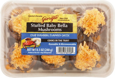 Giorgio Baby Bella Mushrooms Crab Seasoning Stuffed Ovenable Tray - 8.5 OZ - Image 2
