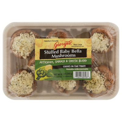 Giorgio Baby Bella Mushrooms Spinach Artichoke Stuffed Ovenable Tray - 8.5 Oz - Image 3