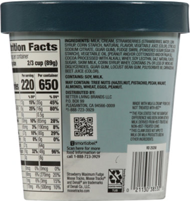 Signature Select Ice Cream Strawberry Fudge Moose Track - 1 Pint - Image 5