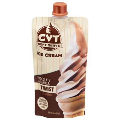 Cvt Soft Serve Chocolate & Vanilla Twist  Ice Cream Single Serve Pouch - 6 Oz - Image 2