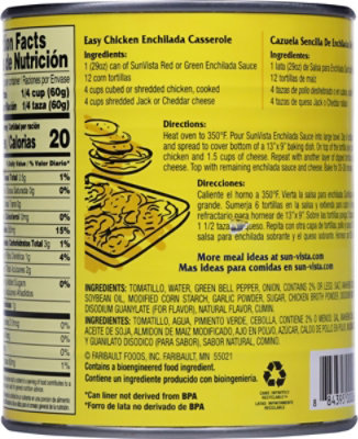 Sun Vista Mild Green Enchilada Sauce - 29 Oz - Image 5
