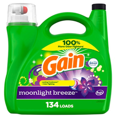 Gain Liquid Detergent He With Febreze Freshness, Moonlightt Breeze - 194 Fl. Oz. - 194 FZ - Image 1