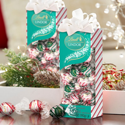 Lindt Lindor Holiday Assorted Peppermint Chocolate Candy Truffles Traditions Gift Box - 6.8 Oz - Image 2