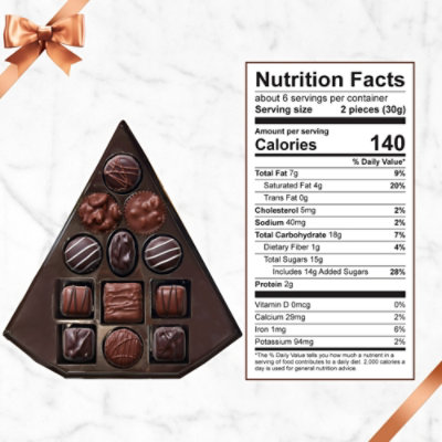 Russell Stover Christmas Assorted Milk & Dark Chocolate Candy Tree-Shaped Gift Box - 6.3 Oz - Image 3