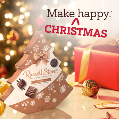 Russell Stover Christmas Assorted Milk & Dark Chocolate Candy Tree-Shaped Gift Box - 6.3 Oz - Image 5