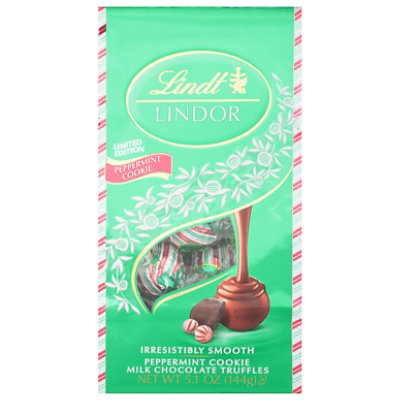 Lindt Lindor Limited Editiion Holiday Peppermint Cookie Bag - 5.1 Oz - Image 1