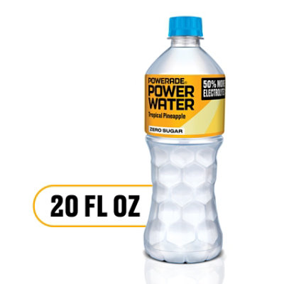Power Water Tropical Pineapple Zero Sugar - 20 Fl. Oz. - Image 1
