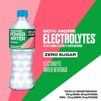 Power Water Watermelon Zero Sugar - 20 Fl. Oz. - Image 4