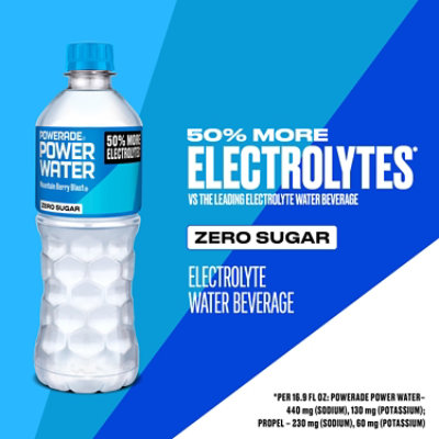 Power Water Mountain Berry Blast Zero Sugar - 6-16.9 Fl. Oz. - Image 4