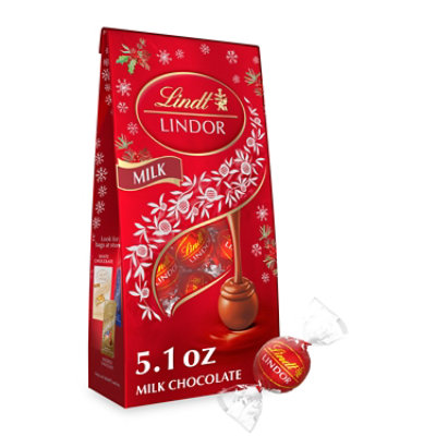 Lindt Lindor Holiday Milk Chocolate Candy Truffles Bag - 5.1 Oz - Image 1