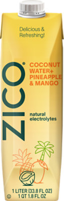 Zico Pineapple Mango - 33.8 Fl. Oz. - Image 1
