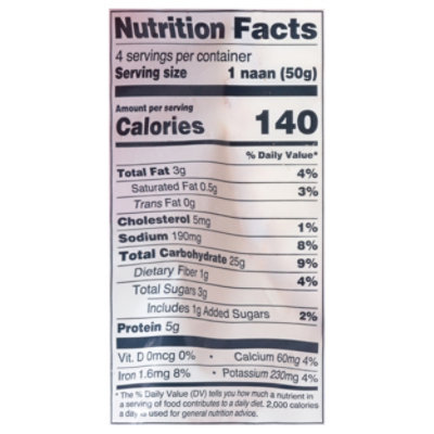 Panaji Roasted Garlic Snack Size Naan 4 Count - 7.04 Oz - Image 3