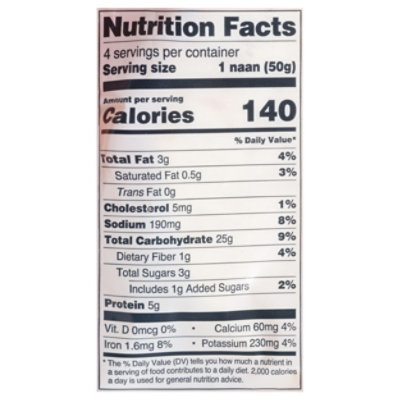 Panaji Original Snack Size Naan 4 Pack - 7.04 Oz - Image 3