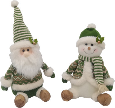 Fuzzy Christmas Friends Sitting Decor - Each - jewelosco
