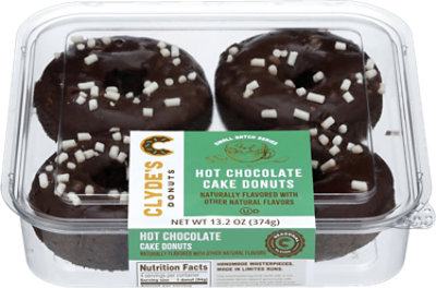 Clydes Donuts Hot Chocolate Cake Donuts - 13.2 Oz - Image 1