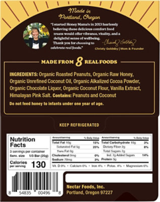 Honey Mama's Peanut Butter Cup Chocolate Truffle Bar - 2.5 OZ - Image 6