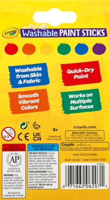 Crayola Washable Paint Sticks 6 Count - 6 CT - Image 4