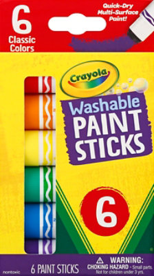 Crayola Washable Paint Sticks 6 Count - 6 CT - Image 2