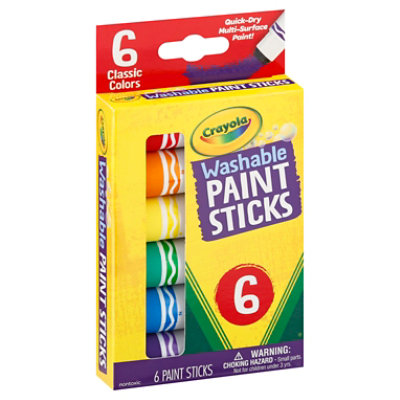 Crayola Washable Paint Sticks 6 Count - 6 CT - Image 1
