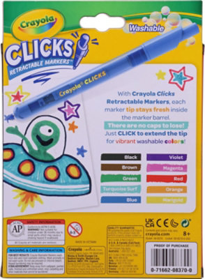 Crayola 10ct Clicks Washable Markers - 10 CT - Image 4