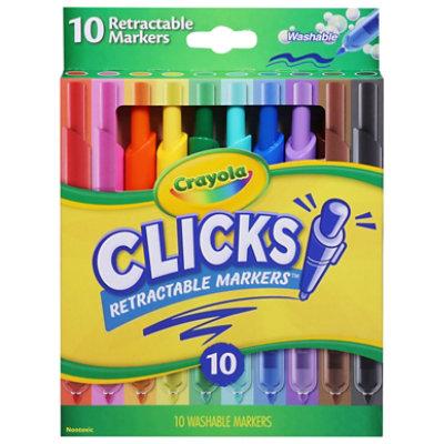 Crayola 10ct Clicks Washable Markers - 10 CT - Image 1