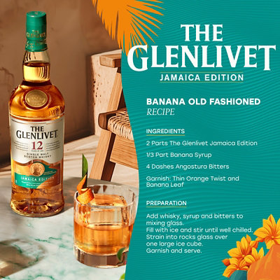 Glenlivet 12 Years Old Jamaica Rum Cask Selection Single Malt Scotch Whisky - 750 Ml - Image 2