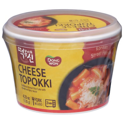 Dong Won Topokki Spicy Cheeese Cup - 4.23 Oz - Image 1
