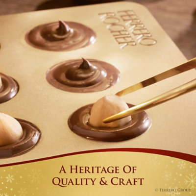Ferrero Rocher Premium Hazelnut Milk Chocolate Holiday Gift Box 24 Count - 10.6 Oz - Image 3