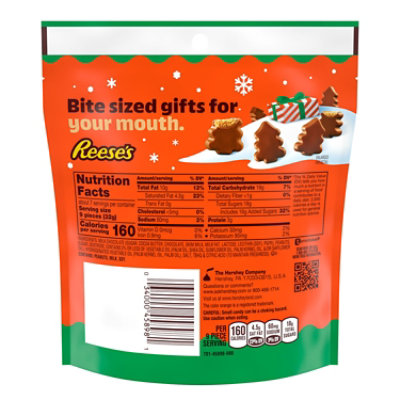 REESE'S Unwrapped Milk Chocolate Peanut Butter Creme Mini Trees Christmas Candy Bag - 7.6 Oz - Image 2