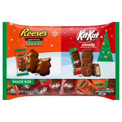 Kit Kat And Reeses Assorted Milk Chocolate Snack Size Christmas Candy Bag - 18.45 Oz - Image 3