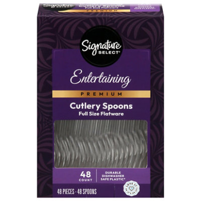 Signature Select Cutlery Spoons Plastic Premium 48 Ct - 48 CT - Image 1