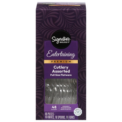 Signature Select Cutlery Assorted Plastic Premium 48 Ct - 48 CT - Image 2