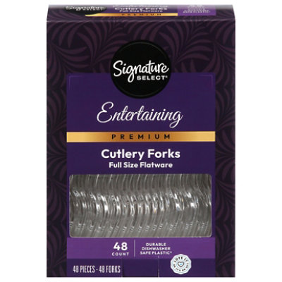 Signature Select Cutlery Forks Plastic Premium 48 Ct - 48 CT - Image 1
